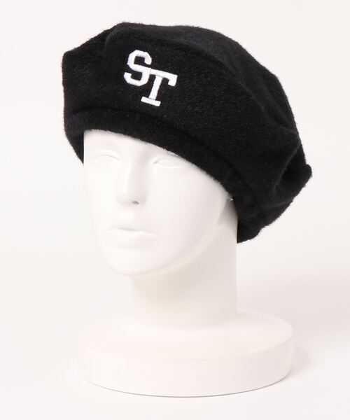 SUPERTHANKS（スーパーサンクス）の「【SUPER THANKS】COLLEGE LOGO BOA BELET（ハンチング/ベレー帽・レディース・ブラック/グレー/モカ・FREE）」の2枚目の写真