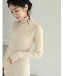 寒がりさん専用 ワンピに重ねるニットインナーワンピース