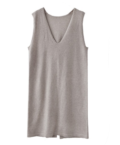 e-zakkamania stores（イーザッカマニアストアーズ）の「バックスリット ブークレーニット（ワンピース・レディース・ベージュ/ブラウン/杢グレー・M）」の9枚目の写真