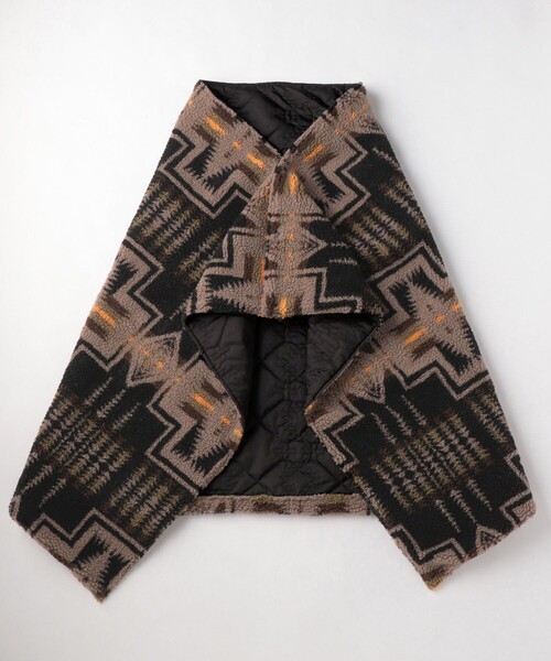 PENDLETON(ペンドルトン)の「PENDLETON/ペンドルトン QUILTING STOLE PONCHO(ストール/ショール・レディース・ブラック/ネイビー/キャメル・ONE SIZE)」の10枚目の写真