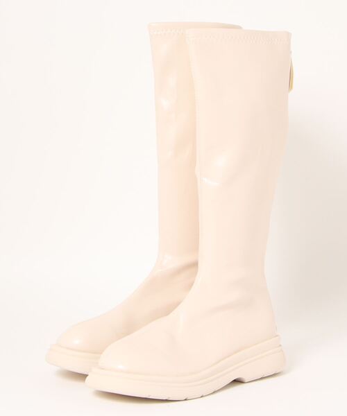 La-gemme（ラジェム）の「フェイクレザーロングブーツ（ブーツ・レディース・ブラック/ブラック系その他/キャメル/ホワイト・35/36/37/38/39/40）」の14枚目の写真