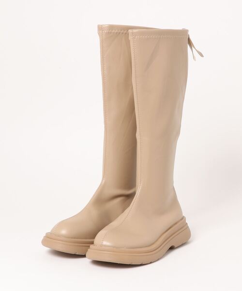 La-gemme（ラジェム）の「フェイクレザーロングブーツ（ブーツ・レディース・ブラック/ブラック系その他/キャメル/ホワイト・35/36/37/38/39/40）」の17枚目の写真