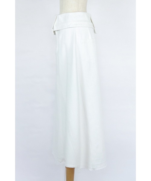 AULA AILA(アウラアイラ)の「ナイロンコンビネーションデニムスカート(デニムスカート・レディース・ライトブルー/インディゴブルー/オフホワイト・1/0)」の11枚目の写真