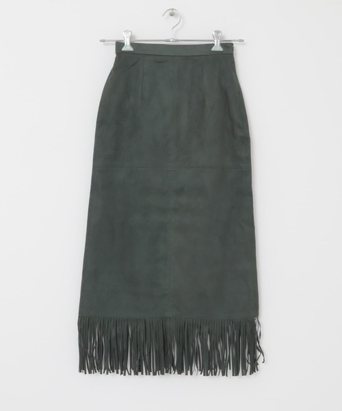 KBF(ケイビーエフ)の「フェイクスエードフリンジスカート(スカート・レディース・グリーン/ベージュ系その他/キャメル・ONE)」の22枚目の写真