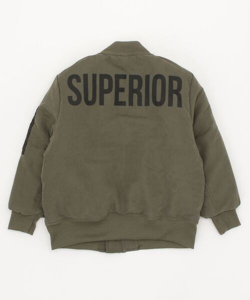 THE CASUAL（カジュアル）の「中綿入りMA-1ジャケット キッズ（MA-1・キッズ・カーキ/ブラック/カーキ系/ブラック系/チャコール/グレー系・120cm/160cm/150cm/130cm/140cm/110cm）」の7枚目の写真