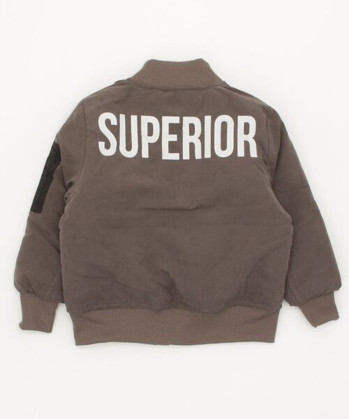 THE CASUAL（カジュアル）の「中綿入りMA-1ジャケット キッズ（MA-1・キッズ・カーキ/ブラック/カーキ系/ブラック系/チャコール/グレー系・120cm/160cm/150cm/130cm/140cm/110cm）」の9枚目の写真