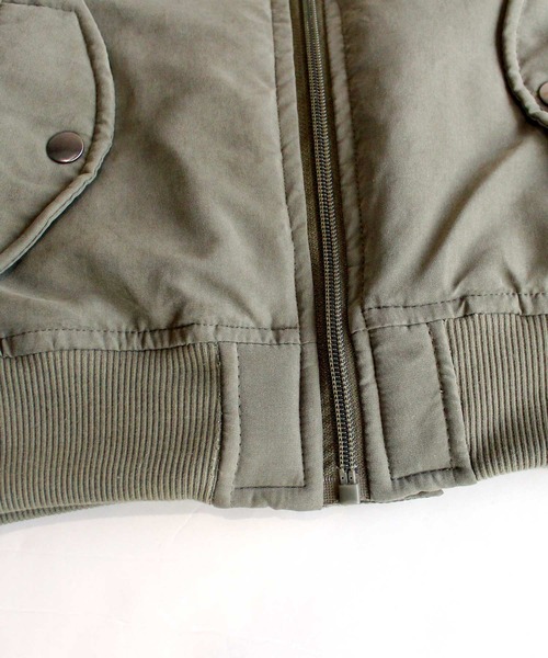 THE CASUAL（カジュアル）の「中綿入りMA-1ジャケット キッズ（MA-1・キッズ・カーキ/ブラック/カーキ系/ブラック系/チャコール/グレー系・120cm/160cm/150cm/130cm/140cm/110cm）」の22枚目の写真