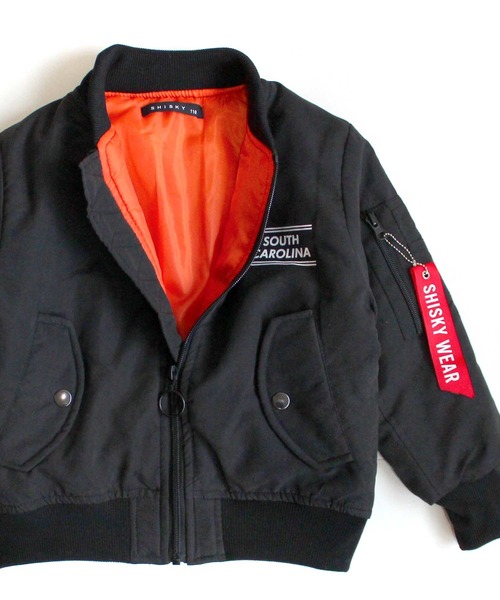 THE CASUAL（カジュアル）の「中綿入りMA-1ジャケット キッズ（MA-1・キッズ・カーキ/ブラック/カーキ系/ブラック系/チャコール/グレー系・120cm/160cm/150cm/130cm/140cm/110cm）」の21枚目の写真