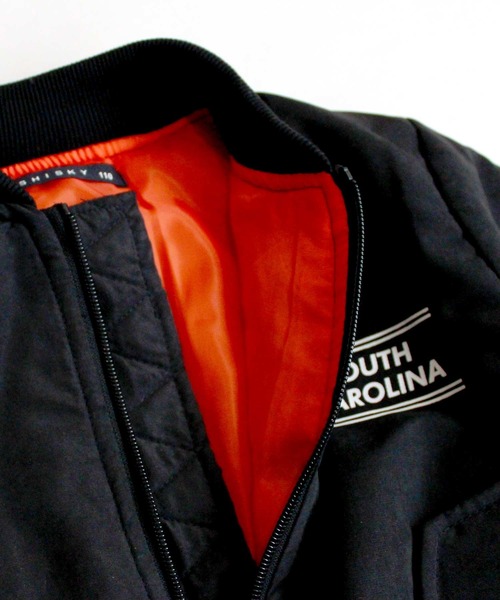 THE CASUAL（カジュアル）の「中綿入りMA-1ジャケット キッズ（MA-1・キッズ・カーキ/ブラック/カーキ系/ブラック系/チャコール/グレー系・120cm/160cm/150cm/130cm/140cm/110cm）」の20枚目の写真