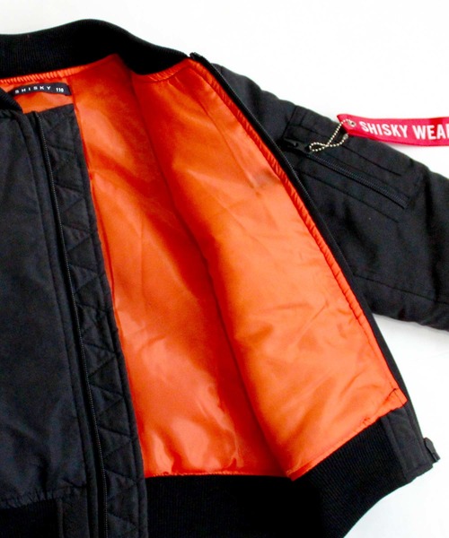 THE CASUAL（カジュアル）の「中綿入りMA-1ジャケット キッズ（MA-1・キッズ・カーキ/ブラック/カーキ系/ブラック系/チャコール/グレー系・120cm/160cm/150cm/130cm/140cm/110cm）」の19枚目の写真