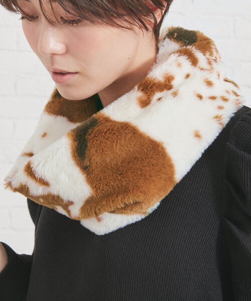 DRESKIP（ドレスキップ）の「◆【アニマル柄/無地】アソートフェイクファースヌード（ネックウォーマー/スヌード・レディース・グレー/ブラック/ベージュ/ブラウン系1/ブラウン系その他2/ブラック系3/ブラウン系4/ブラウン系6・00）」の14枚目の写真