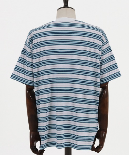 MARBLES(マーブルズ)の「mt7551-VNTG MULTI BORDER TEE Tシャツ(Tシャツ/カットソー・メンズ・ホワイト/ベージュ・M/L/XL/S)」の12枚目の写真