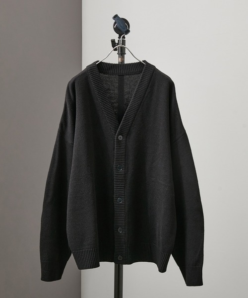 re_k by JUNRED（レクバイジュンレッド）の「re_k by JUNRED / バルーンスリーブBIGカーディガン（カーディガン/ボレロ・メンズ・モスグリーン/ブラウン/ブラック・S/M/L）」の2枚目の写真