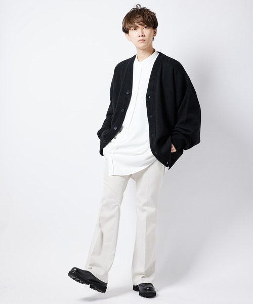 re_k by JUNRED（レクバイジュンレッド）の「re_k by JUNRED / バルーンスリーブBIGカーディガン（カーディガン/ボレロ・メンズ・モスグリーン/ブラウン/ブラック・S/M/L）」の8枚目の写真