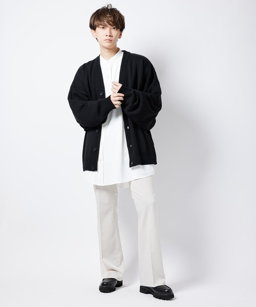 re_k by JUNRED（レクバイジュンレッド）の「re_k by JUNRED / バルーンスリーブBIGカーディガン（カーディガン/ボレロ・メンズ・モスグリーン/ブラウン/ブラック・S/M/L）」の9枚目の写真