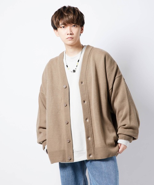 re_k by JUNRED（レクバイジュンレッド）の「re_k by JUNRED / バルーンスリーブBIGカーディガン（カーディガン/ボレロ・メンズ・モスグリーン/ブラウン/ブラック・S/M/L）」の11枚目の写真