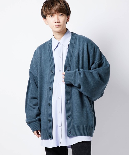 re_k by JUNRED（レクバイジュンレッド）の「re_k by JUNRED / バルーンスリーブBIGカーディガン（カーディガン/ボレロ・メンズ・モスグリーン/ブラウン/ブラック・S/M/L）」の14枚目の写真