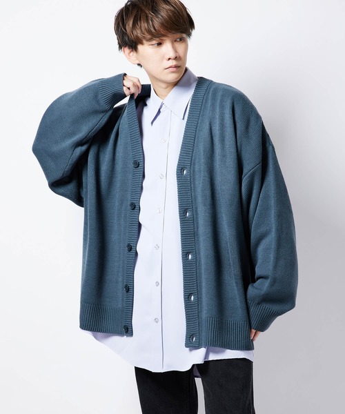 re_k by JUNRED（レクバイジュンレッド）の「re_k by JUNRED / バルーンスリーブBIGカーディガン（カーディガン/ボレロ・メンズ・モスグリーン/ブラウン/ブラック・S/M/L）」の15枚目の写真