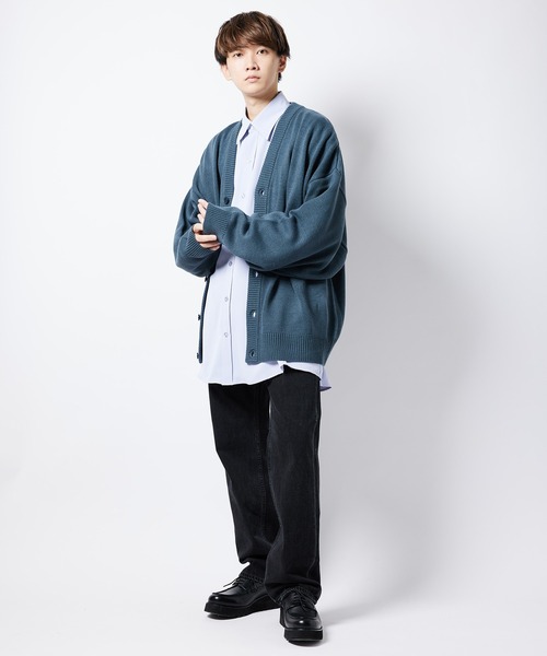 re_k by JUNRED（レクバイジュンレッド）の「re_k by JUNRED / バルーンスリーブBIGカーディガン（カーディガン/ボレロ・メンズ・モスグリーン/ブラウン/ブラック・S/M/L）」の16枚目の写真