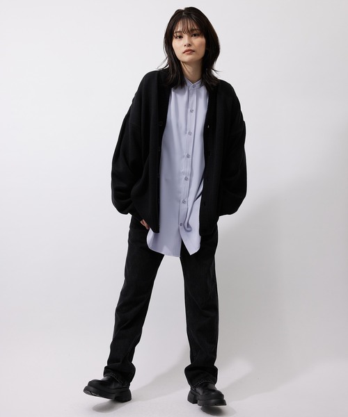 re_k by JUNRED（レクバイジュンレッド）の「re_k by JUNRED / バルーンスリーブBIGカーディガン（カーディガン/ボレロ・メンズ・モスグリーン/ブラウン/ブラック・S/M/L）」の20枚目の写真