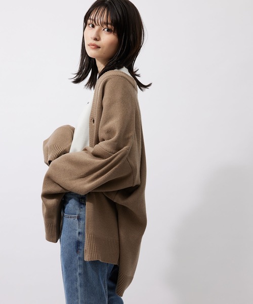 re_k by JUNRED（レクバイジュンレッド）の「re_k by JUNRED / バルーンスリーブBIGカーディガン（カーディガン/ボレロ・メンズ・モスグリーン/ブラウン/ブラック・S/M/L）」の21枚目の写真