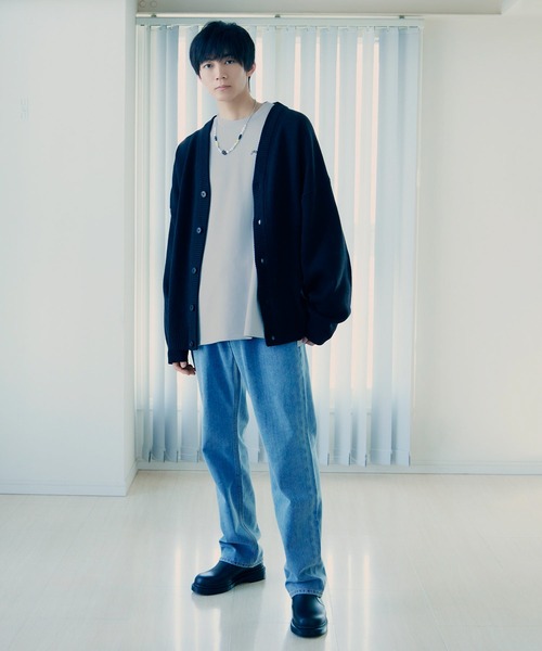 re_k by JUNRED（レクバイジュンレッド）の「re_k by JUNRED / バルーンスリーブBIGカーディガン（カーディガン/ボレロ・メンズ・モスグリーン/ブラウン/ブラック・S/M/L）」の4枚目の写真