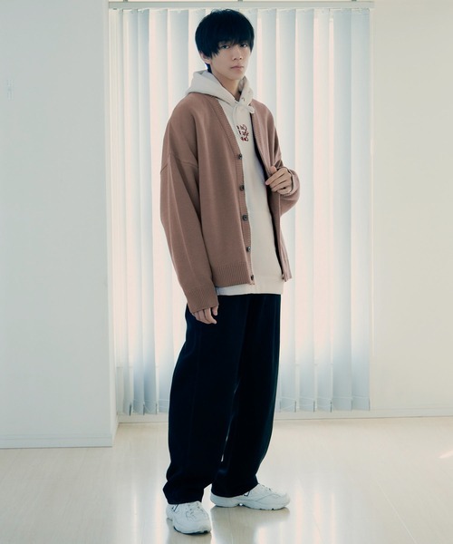 re_k by JUNRED（レクバイジュンレッド）の「re_k by JUNRED / バルーンスリーブBIGカーディガン（カーディガン/ボレロ・メンズ・モスグリーン/ブラウン/ブラック・S/M/L）」の5枚目の写真