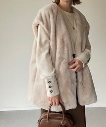 y/m by misato | フェイクファーノーカラージレ(ベスト)