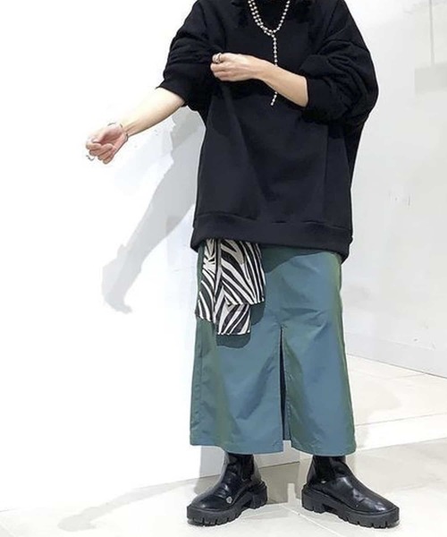 HEYUMM（ヘユム）の「シャンブレーナロータイトスカート（スカート・レディース・ベージュ/ピンク/グリーン・ONE）」の19枚目の写真