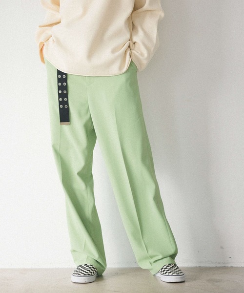 PBLIM（ページボーイリム）の「【PAGEBOYLIM】テーパードスラックス（スラックス・レディース・ブラック系その他/グレー系その他/ライトグリーン系・MEDIUM/LARGE）」の3枚目の写真