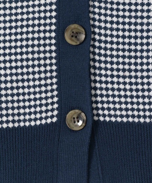 mysty woman（ミスティウーマン）の「幾何柄ショートカーディガン 264938（カーディガン/ボレロ・レディース・ブラック/ベージュ/ネイビー/ラベンダー・FREE）」の18枚目の写真