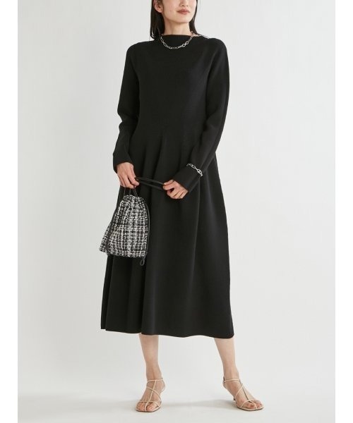 Mila Owen（ミラオーウェン）の「ツイードミニドロストバッグ（ショルダーバッグ・レディース・ブラック/グリーン・FREE）」の3枚目の写真