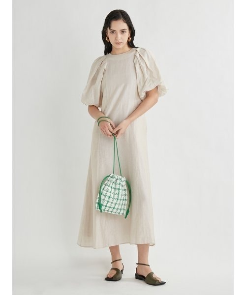 Mila Owen（ミラオーウェン）の「ツイードミニドロストバッグ（ショルダーバッグ・レディース・ブラック/グリーン・FREE）」の4枚目の写真