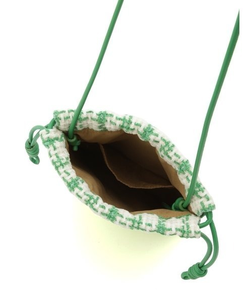 Mila Owen（ミラオーウェン）の「ツイードミニドロストバッグ（ショルダーバッグ・レディース・ブラック/グリーン・FREE）」の8枚目の写真