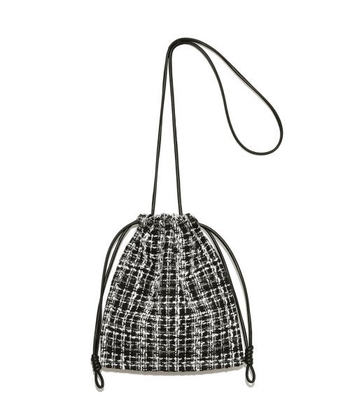 Mila Owen（ミラオーウェン）の「ツイードミニドロストバッグ（ショルダーバッグ・レディース・ブラック/グリーン・FREE）」の12枚目の写真