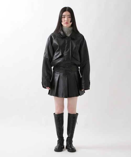 [NASTY FANCY CLUB]BIKER CROP ジャケット★韓国ファッション★ FANCY CLUB】BIKER CROP JACKET | OUR BRAND,FANCY CLUB