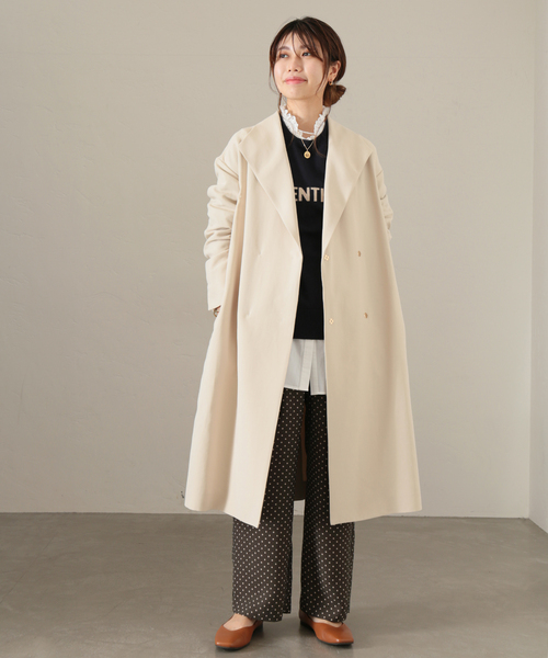 La TOTALITE(ラトータリテ)の「ショールカラードルマンコート◆(その他アウター・レディース・ベージュ/ネイビー/グリーン・38/36)」の4枚目の写真