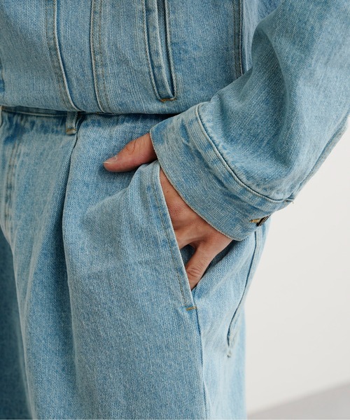 CPCM（シーピーシーエム）の「タックデニムパンツ（デニムパンツ・メンズ・ブルー/サックスブルー・MEDIUM/LARGE）」の16枚目の写真