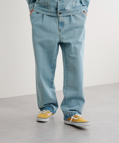 CPCM（シーピーシーエム）の「タックデニムパンツ（デニムパンツ・メンズ・ブルー/サックスブルー・MEDIUM/LARGE）」の5枚目の写真