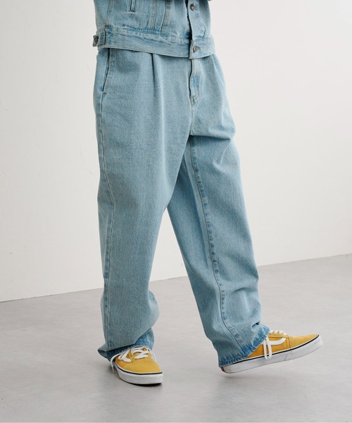 CPCM（シーピーシーエム）の「タックデニムパンツ（デニムパンツ・メンズ・ブルー/サックスブルー・MEDIUM/LARGE）」の6枚目の写真