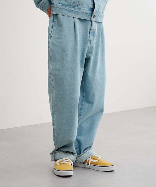 CPCM（シーピーシーエム）の「タックデニムパンツ（デニムパンツ・メンズ・ブルー/サックスブルー・MEDIUM/LARGE）」の9枚目の写真