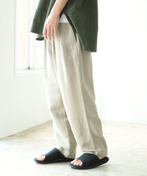 BEAMS | BEAMS / リネン 2プリーツ アンクル(スラックス)