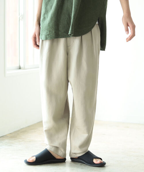 BEAMS（ビームス）の「BEAMS / リネン 2プリーツ アンクル（スラックス・メンズ・ブラック/ベージュ系その他・L/S/XL/M）」の14枚目の写真