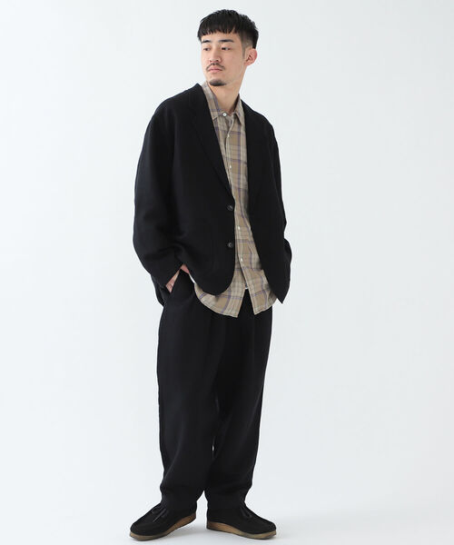 BEAMS（ビームス）の「BEAMS / リネン 2プリーツ アンクル（スラックス・メンズ・ブラック/ベージュ系その他・L/S/XL/M）」の17枚目の写真