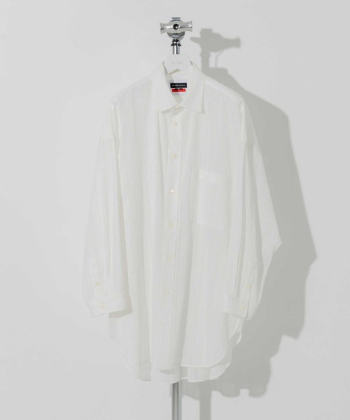 MAISON SPECIAL(メゾンスペシャル)の「《ユニセックスアイテム》フラワーレースプライムオーバーシャツコート【MAISON SPECIAL/メゾンスペシャル】(シャツ/ブラウス・メンズ・オフホワイト/ブラック・1/2)」の7枚目の写真