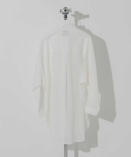 MAISON SPECIAL(メゾンスペシャル)の「《ユニセックスアイテム》フラワーレースプライムオーバーシャツコート【MAISON SPECIAL/メゾンスペシャル】(シャツ/ブラウス・メンズ・オフホワイト/ブラック・1/2)」の11枚目の写真