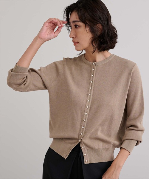 2wayパール釦ニットカーディガン（カーディガン/ボレロ）｜ur's