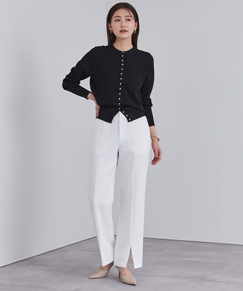 UR'S（ユアーズ）の「2wayパール釦ニットカーディガン（カーディガン/ボレロ・レディース・ネイビー/ブラック/ブルー/チャコール/パープル/グリーン/アイボリー/オレンジ/ホワイト/ホワイト系その他/キャメル/グレイッシュブルー/ラベンダー/ライトグレー/モカ/ブルー系その他・M/S/L）」の21枚目の写真