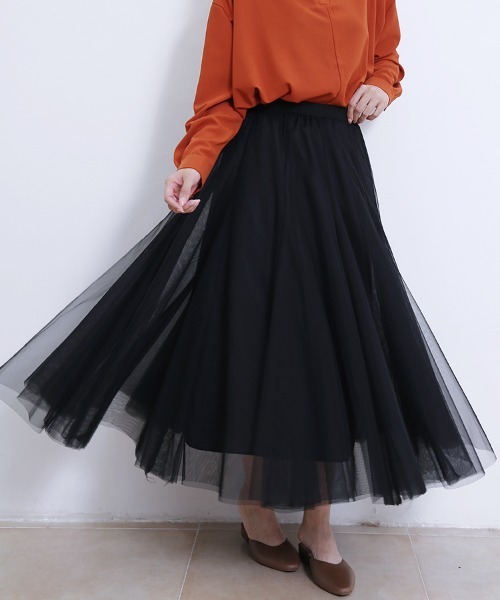 2層チュールフレアスカート（スカート）｜Doux Belle（ドゥーベル）の