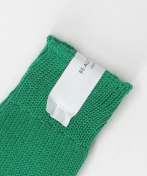 BEAUTY&YOUTH UNITED ARROWS（ビューティーアンドユースユナイテッドアローズ）の「BY リブ ソックス（ソックス/靴下・レディース・ホワイト/ピンク/ケリー・FREE）」の4枚目の写真